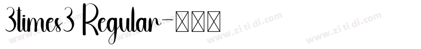 3times3 Regular字体转换